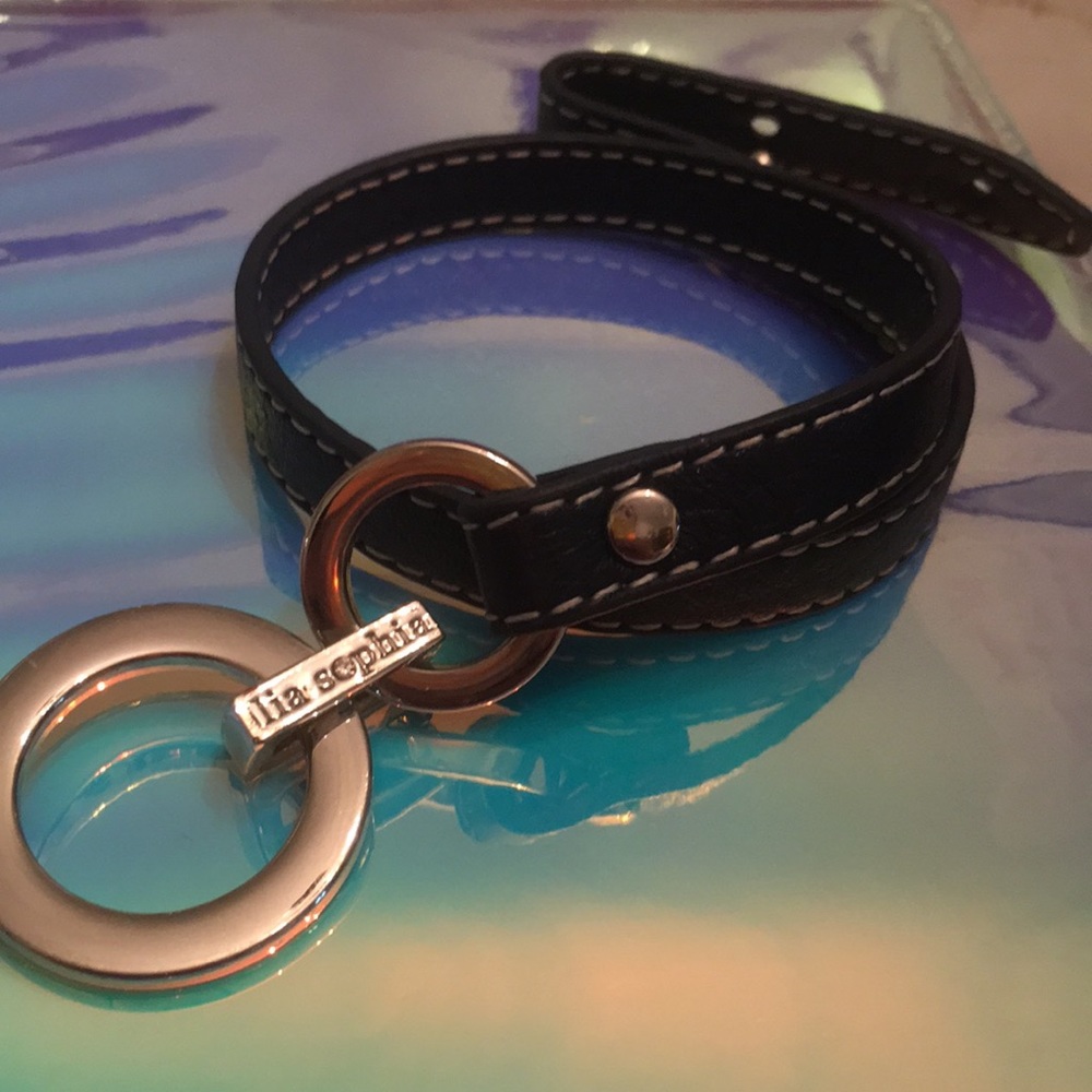 Lia Sophia leather bracelet.